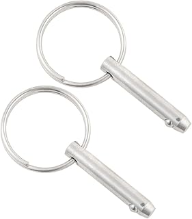 BESPORTBLE 2 Peças De Pino De Segurança De Liberação Rápida Para Pino Superior Marinho Pino Esférico Bimini Clipe Em U Mola De Prata Aço Inoxidável Ferragens Para
