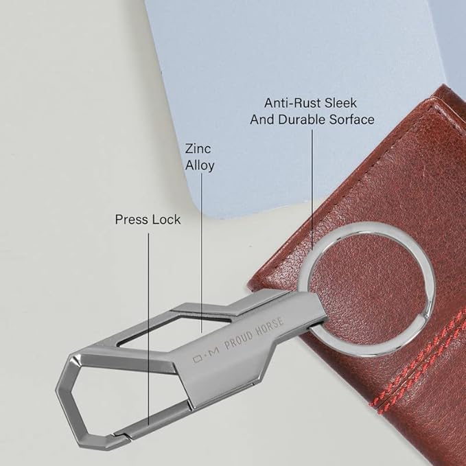 Image of Techpro Stainless Steel Keychain Heavy Duty For Men And Women, Silver