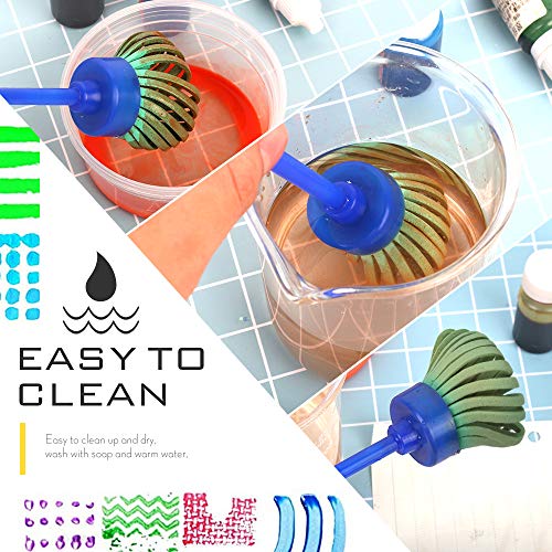 Kids Paint Brushes, Ygdz 12 Pack Washable Painting Brushes For Toddlers Kids Early Learning Toys Foam Roller Sponge Arts Crafts Gift #TOP4