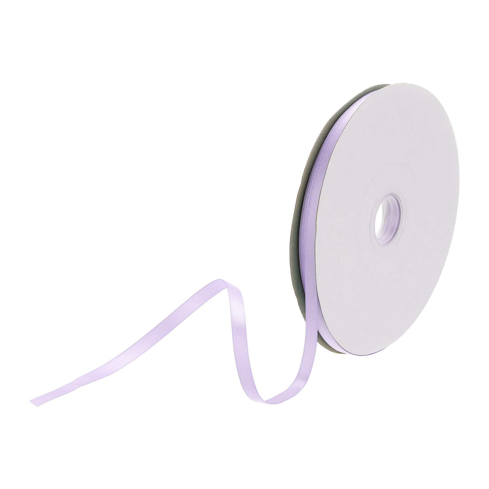 DMiotech 6mm Satin Ribbon 64m/210ft Thin Double Face Fabric Grosgrain Ribbon for Gift Wrapping Floral Hair Flower Bouquet Light Purple
