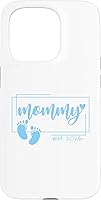 Vista 14 de Mommy Est 2026 Pregnancy Announcement Baby Boy Reveal Case for iPhone 17