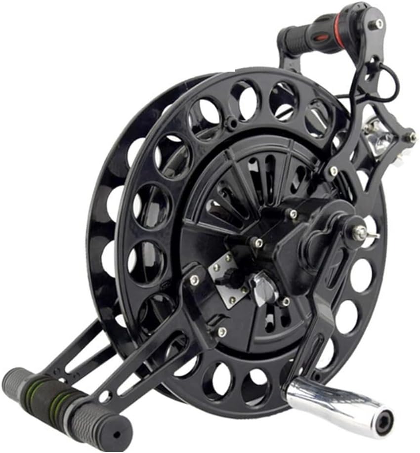 Professional 4-Speed Gear Kite Wheel String Spool,Disc Brake Anti-Reverse Help Fly Large Kite Power Strap Line Winder Reel,Suitable for Medium and Large Flying Line Accessories(Black)