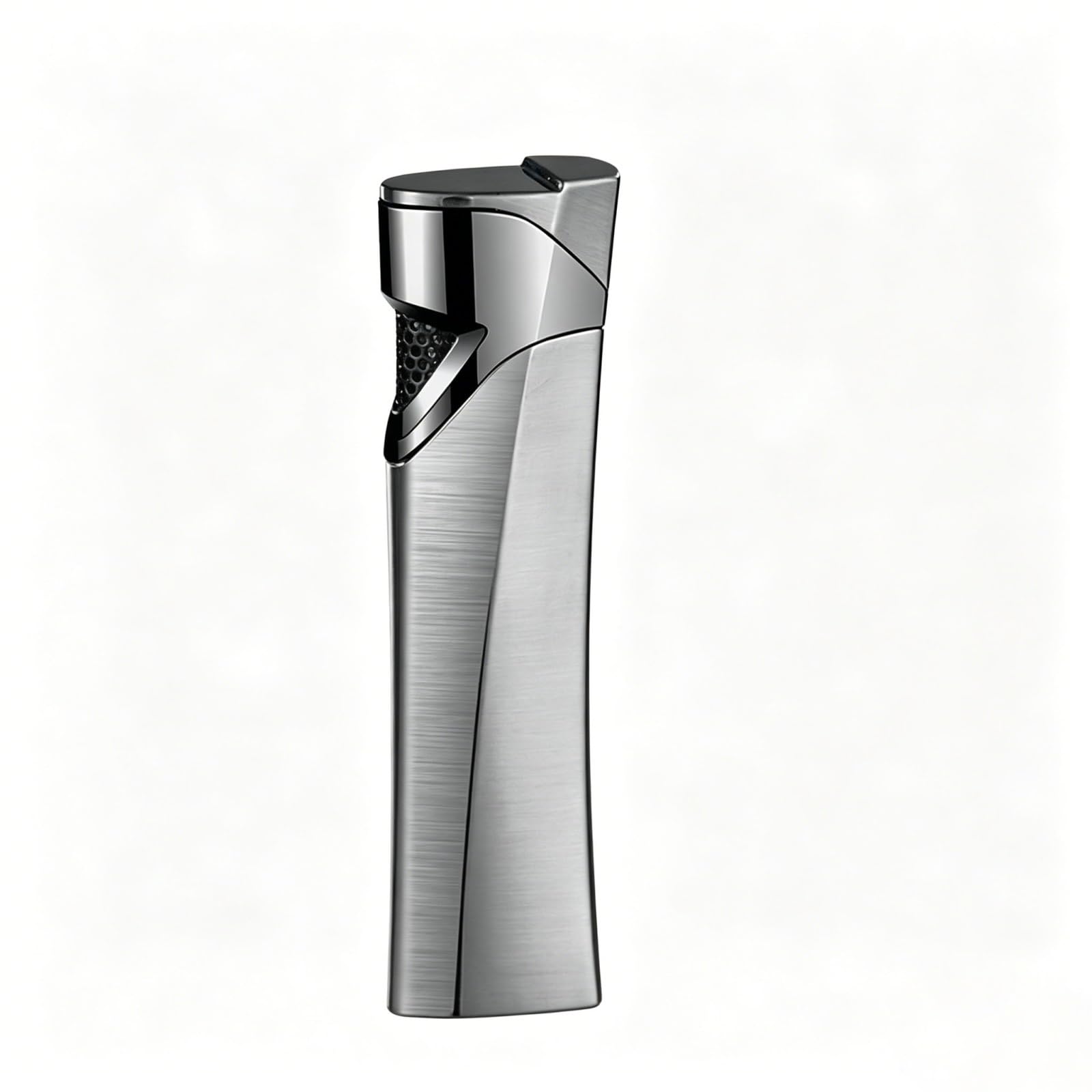 Ogqbeapc Men's A Refillable Butane Lighter, Windproof Jet Flame Lighter With Djustable Flame, Slim Pocket Zinc Lloy Lighter For Gifts For Daily Use(A)