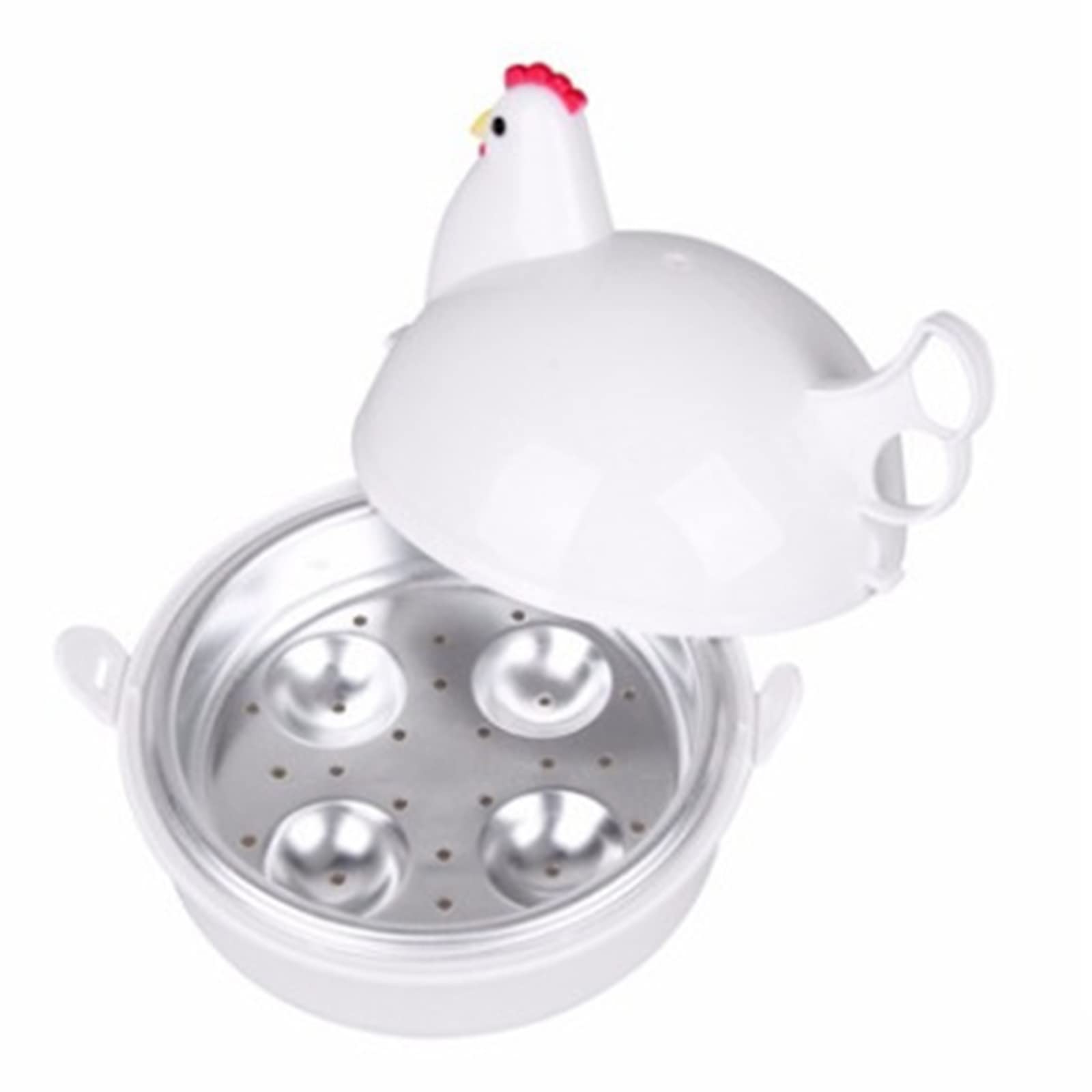 Amazon.co.jp: ゆでたまご器 4個用 電子レンジ調理 蒸し器 レンジ ゆで