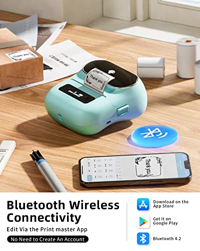 Image of Phomemo Label Maker, M220 Thermal Label Printer | Bluetooth 3 Inch Barcode Printer, Great for Home, School & Office, Compatible with Phone, PC, With 3 Label