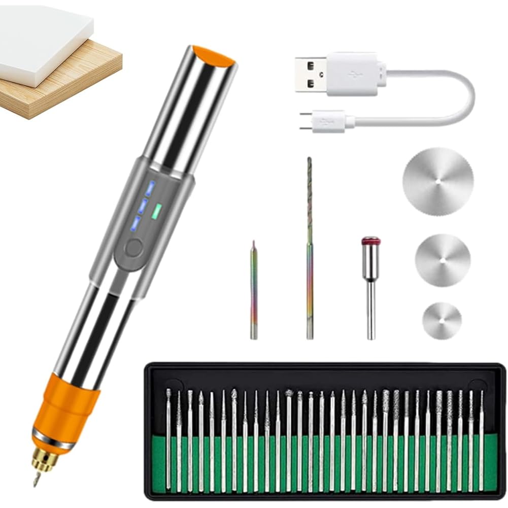 Jnchdghwa As Shown Glass Engraving Pen Adjustable Speed Settings-Rotary Metal Tool For Jewelry, Wood, Glass,Stone Ideal