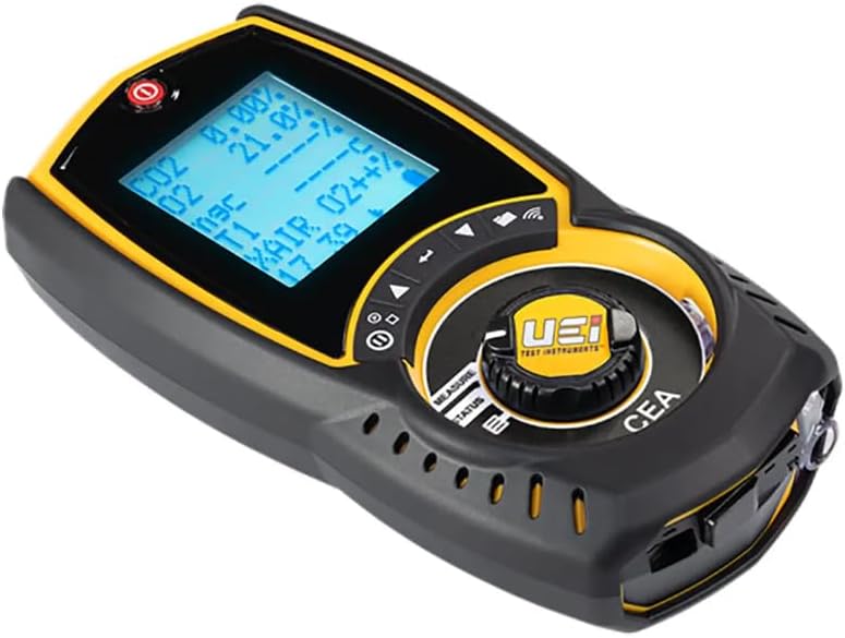 UEi CEA Combustion Efficiency Tester: Real-Time Flue Gas CO2/O2 Analysis, Efficiency Calculator for HVAC Pros