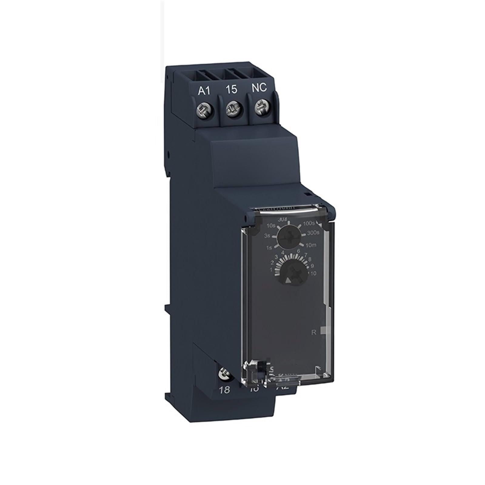 MOBYAT Relés temporizadores eléctricos Relés temporizadores modulares con Ancho de Salida de relé 17,5 Mm 2 contactos CO multifunción RE17RMMU 1 Uds (Size : RE17RMMW)