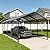 12X22FT Metal Carport Outdoor Carport Canopy Heavy Galvanized Garage Car Shelter with Enhanced Base and Roof, Duty Garage Shelter for Cars Boats Pickups Trucks