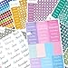 Obujopal 1917 Pcs Date Dot Stickers for Daily Planner Calendar Bullet Journal Notebook, Monthly Weekly Headings, Dates, Icons, 1/5 inch Dots, 9 Sheets