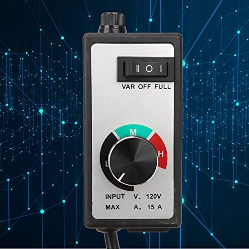 1500W Fan Speed Controller Variable Vent Speed Adjuster 120V 15A US Plug with 6.6ft Cord for Duct Inline Fan Vent Blower fan speed controller 120v voltage regulator variable speed controller