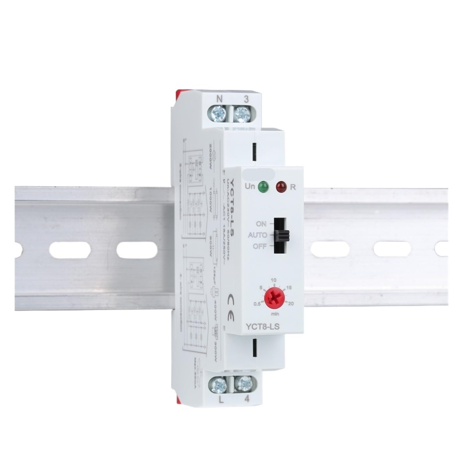 Relè temporizzatore multifunzione 16A AC 230V 50/60Hz Din Rail Lo stato del ritardo è indicato dal LED