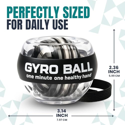 Image of Lunaris Self-Starting Wrist Gyro Ball।Wrist Strengthening Device।Power Wrist Ball, Hand Enhancer, Forearm Exerciser, Used to Strengthen Arms, Fingers, Wrist Bones And Muscles