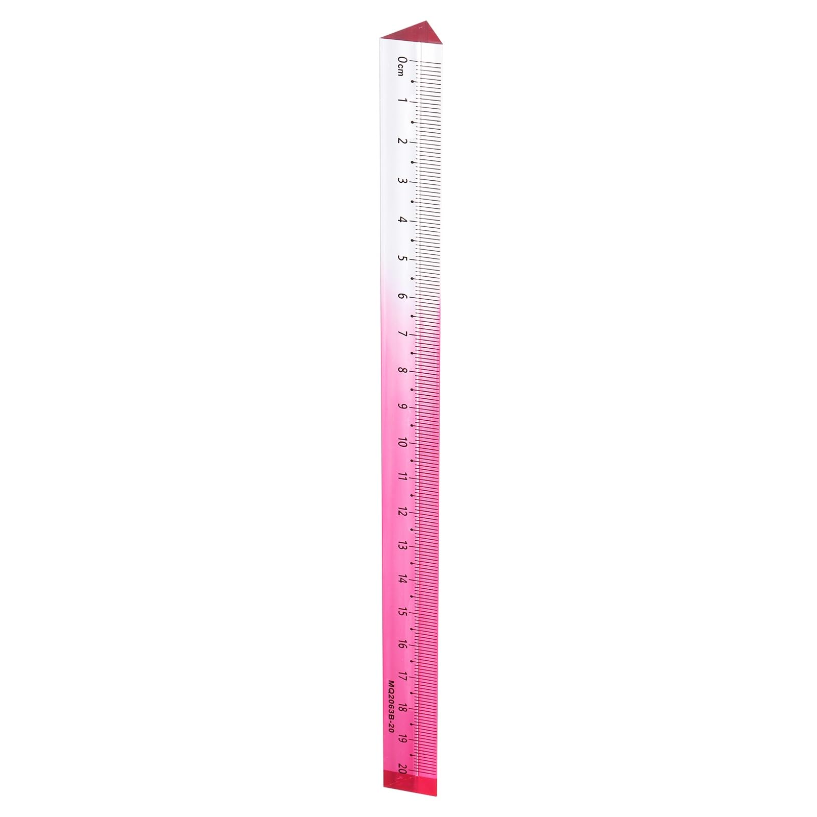 sourcing map Acrylic Clear Straight Rulers 20cm Metric Transparent Gradient Three-Dimensional Plastic Ruler Square Cube Measuring Tool for Classroom Office Home, Pink