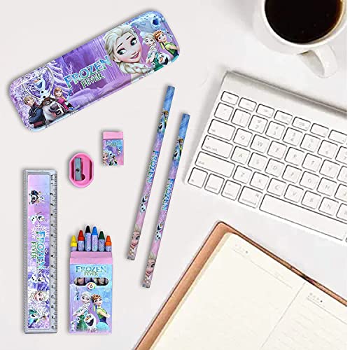 Image of Stationary Kit Set for School Kids - Pencil Pen Book Eraser Sharpener - Stationary Kit Set for Girls /Boys Birthday Gift - Multicolor