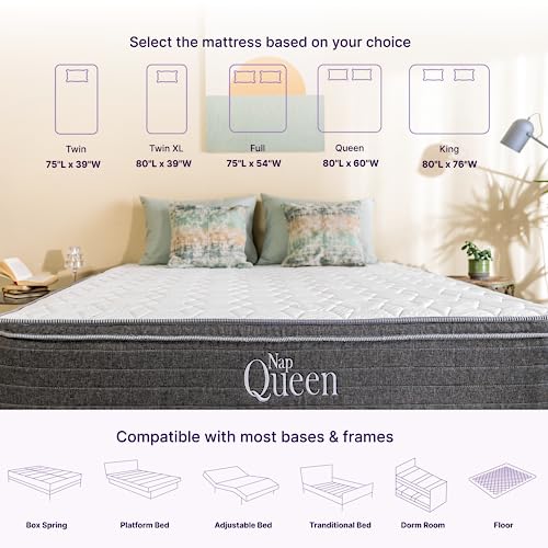 Napqueen 10 Inch Victoria Hybrid King Size, Cooling Gel Infused Memory Foam And Pocket Spring Mattress, Bed In A Box,White #TOP1