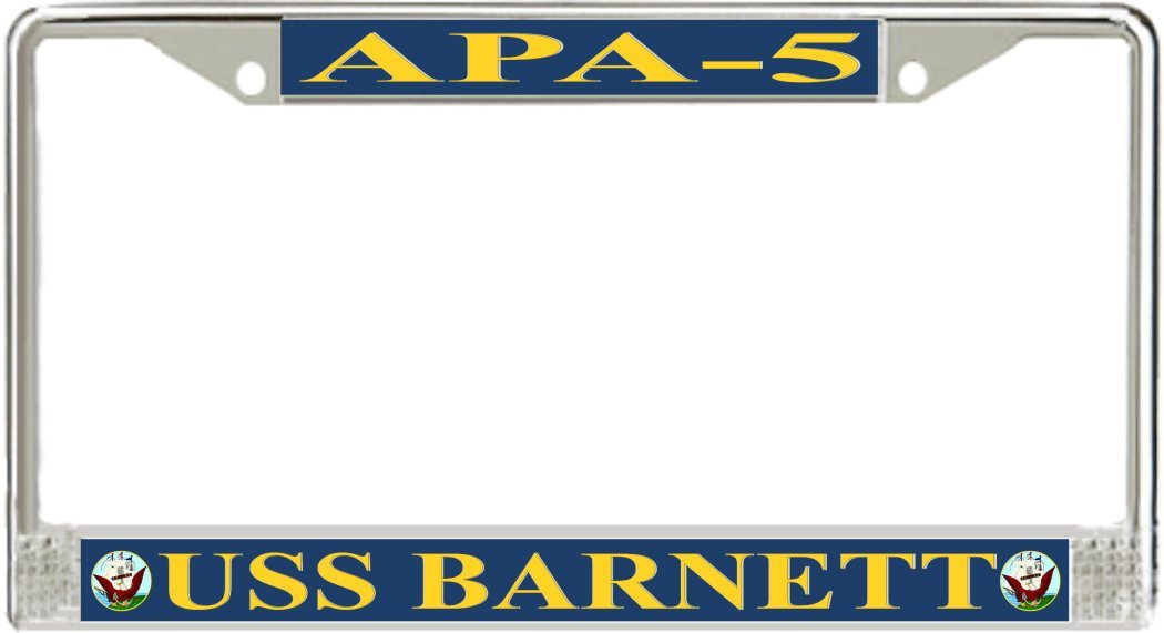 MilitaryBestUSS Barnett APA-5 License Plate Frame