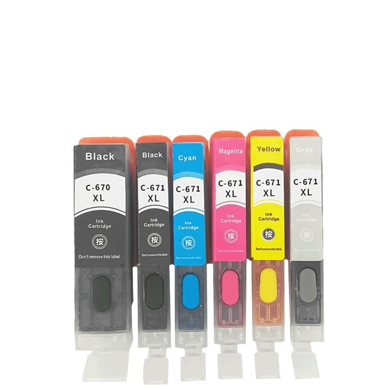 Cartouche de recharge CLI-671Y jaune consommable pour imprimante jet d'encre TS6060