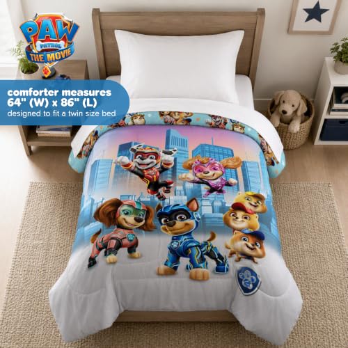 Image of Franco Paw Patrol Kids Bedding Super Soft Cozy Microfiber Comforter, Twin, Chase, Skye, Marshall, Rubble, (Officially Licensed Product)