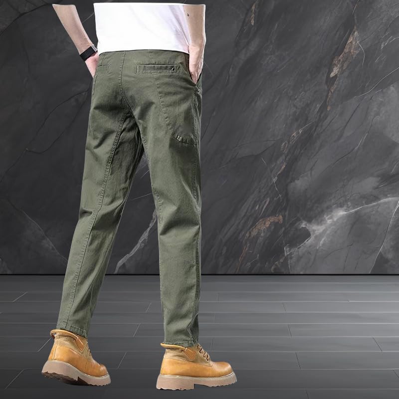 USTZFTBCL Pantaloni cargo lunghi da uomo primaverili leggeri larghi gamba dritta versatili primavera estate