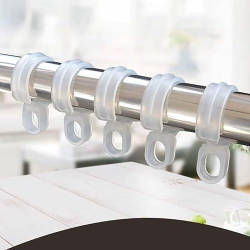 PurYupearl 30 Pieces Windproof Buckle Hook Clips Plastic Cloth Hanger Windproof Clothes Hanger Clip Buckle,White Utility Hooks Industrial Hooks (for 25-29mm Round Tube)