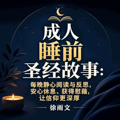 『成人睡前圣经故事：每晚静心阅读与反思，安心休息、获得慰藉，让信仰更深厚』のカバーアート