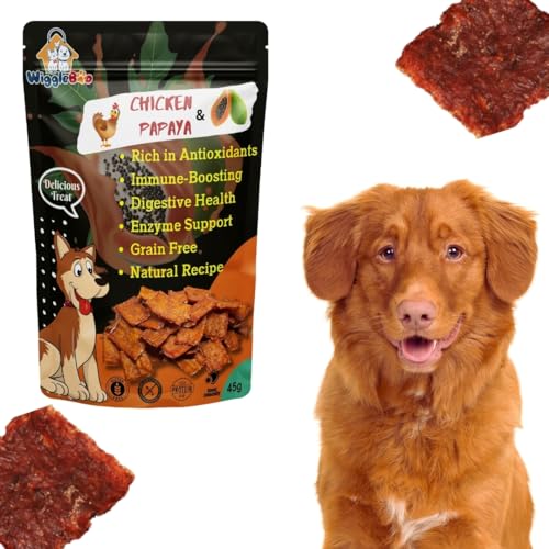 Image of Chicken & Papaya Dog Treat | Protein Rich | Fiber Rich | Crunchy Healthy Snacks | Training Treat | 45gm