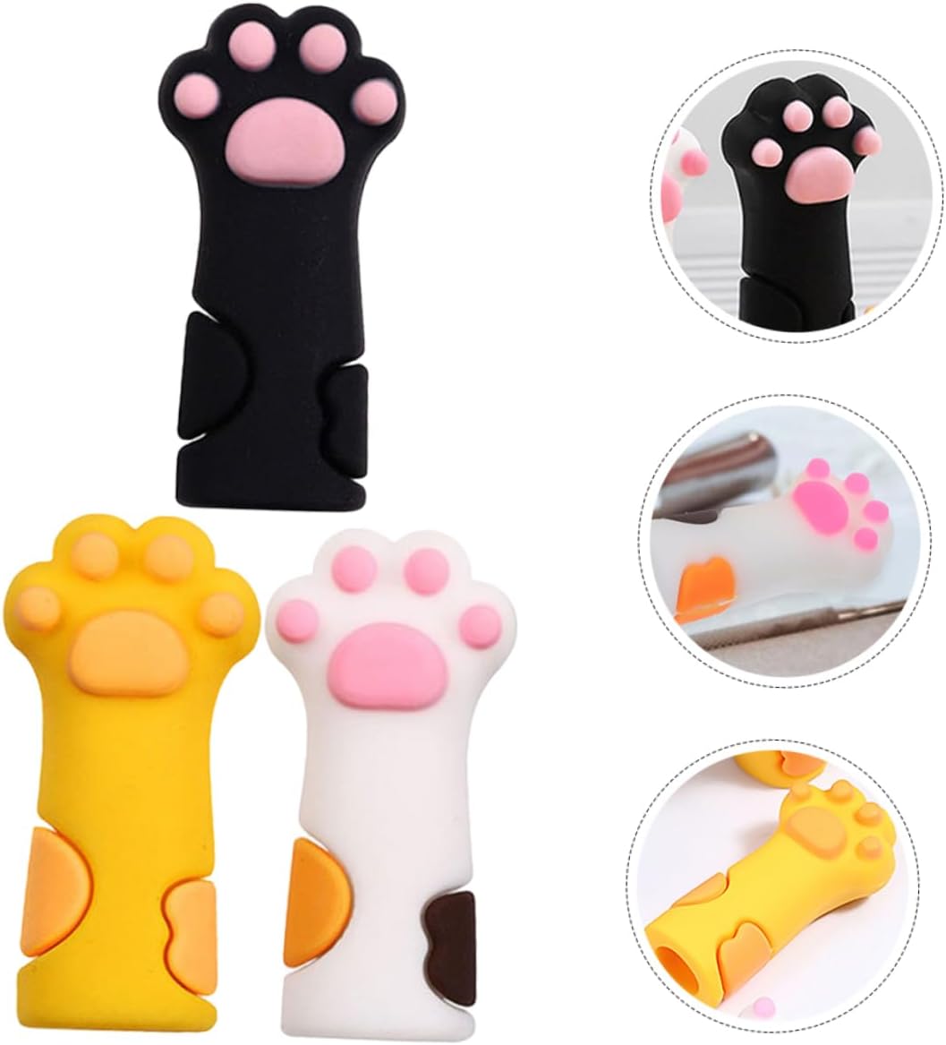 9pcs Silicone Cuticle Scissor Handle Covers for Nail Care Protective Trimmer Sleeve Set Cartoon Design for Home and Salon Use