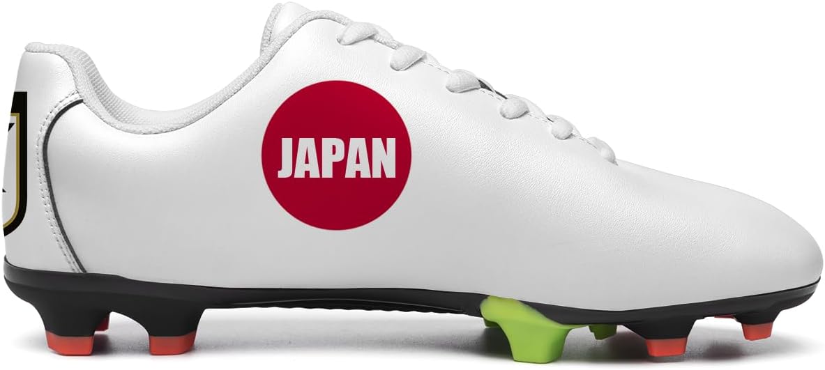Japan Flag Football Shoes Man Womans Soccer Shoe PU Sneakers Outdoor Lace Up Sports Shoes 2026