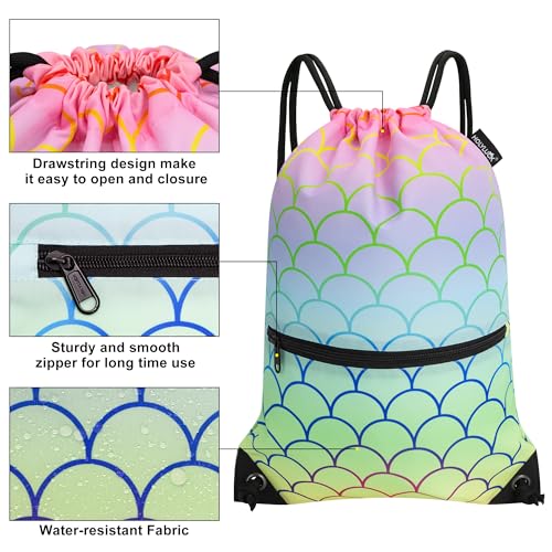 Image of HOLYLUCK Drawstring Backpack Bag Sport Gym Sackpack