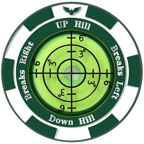 Yobbai SlopeVision Pro Golf Green Reader with Hat Clip, Horizontal Bubble Level & Golf Ball Marker – High Precision Green Reading Aid, Ideal Golf Gift for Men & Women