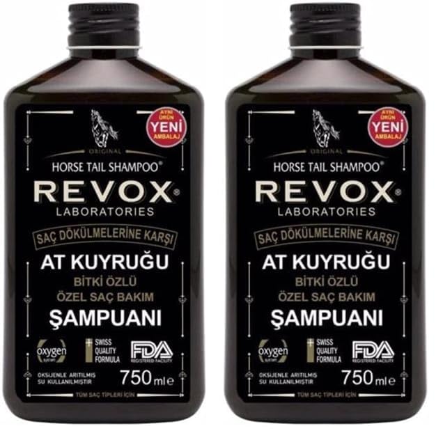 REVOX At Kuyruğu Bitki Özlü Saç Şampuanı 750 ml (2 paketi)