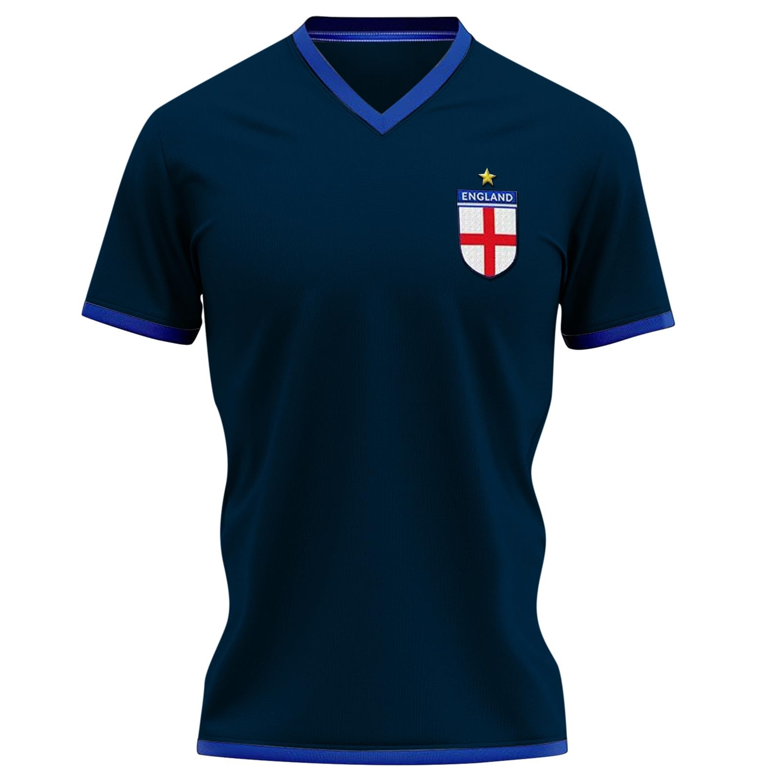WILLBEST England Football Shirt with England Printed Back - for Men and Women V Neck Breathable Fabric Unisex 2026 Football Scotland Supporters World Cup Euros Soccer Training Size S-4XL