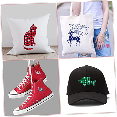 SEWACC 48 Peças filme transferência calor natal adesivos transferência roupas DIY Transferência film