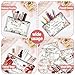 KOPOOEOE 30 Pcs Inspirational Makeup Bag Bulk for Women Flower Motivational Canvas Zipper Makeup Bags Reusable Cosmetic Pouch for Spring Mother Day Appreciation Gifts