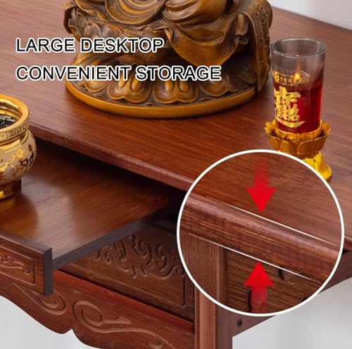 Autel bouddhiste avec rangement – Table de sanctuaire personnelle de 59,9 cm, idéale pour salon, chambre, bureau, salle de bain – Autel de prière élégant pour la méditation et la spiritualit – vue 6