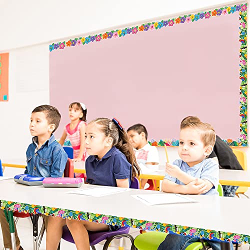 Bulletin Board Border Trim Spring Borders Summer Bulletin Board Borders Animal Print Colorful Removable Blackboard Border For School Offices Classroom Decor (Tropical Style, 71 Ft In Length) #TOP5