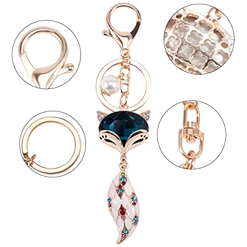 Beshiny Cute Fox Keychains Creative Animal Key Chains Ring Bag Charms Purse Handbags Car Key Wallet Backpack Tote Pendant Accessories For Girls Boys Men Kids Gifts #TOP2