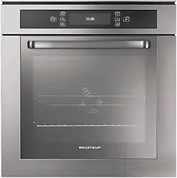Forno de embutir elétrico Brastemp 67 litros cor inox com Função Ar Forçado e Painel Touch - BO260AR 220V
