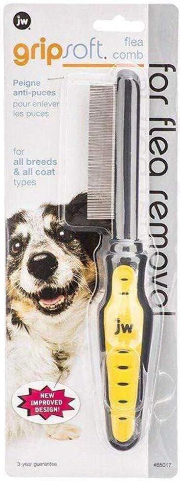 JW Pet Company GripSoft Flea Comb for Dogs