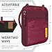 VENTURE 4TH RFID Blocking Travel Neck Wallet - Security Neck Pouch Passport Holder with Nylon Lining (Red)