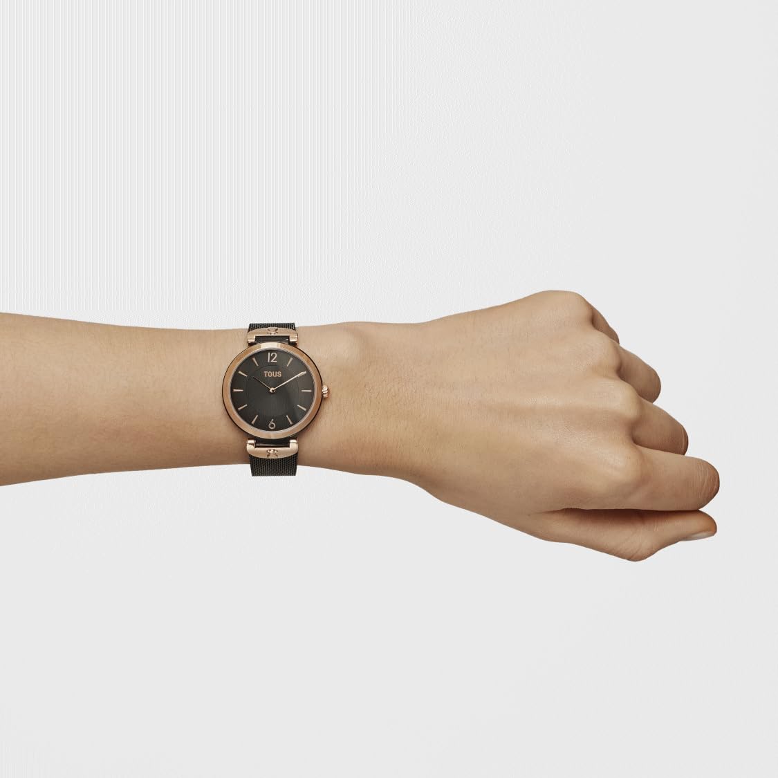 Orologio Tous S-Mesh 700350300 | Cassa In Acciaio IP Rosa E Nero | Diametro 37mm | Quarzo E 5 ATM - 4