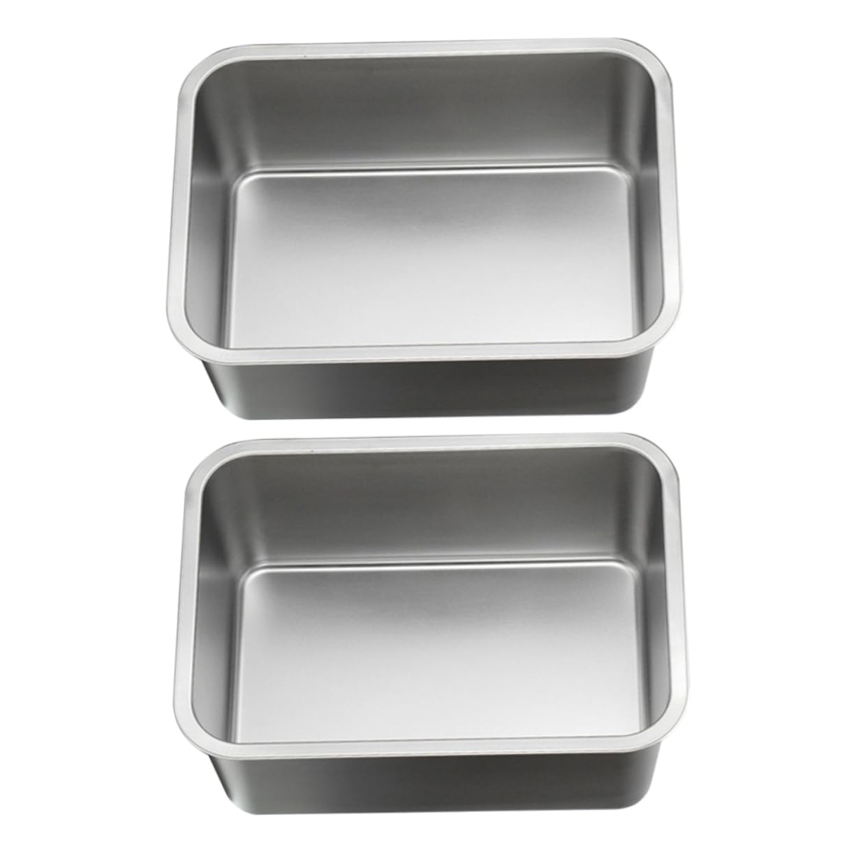 BRIGHTFUFU 2pcs Rice Steamer Bread Pan Loaf Pan Trays Stainless Steel Buffet Tray Buffet Rectangular Tray Table Buffet Pan Buffet Foods Holder Buffet Metal Plate Silver 201 Stainless Steel