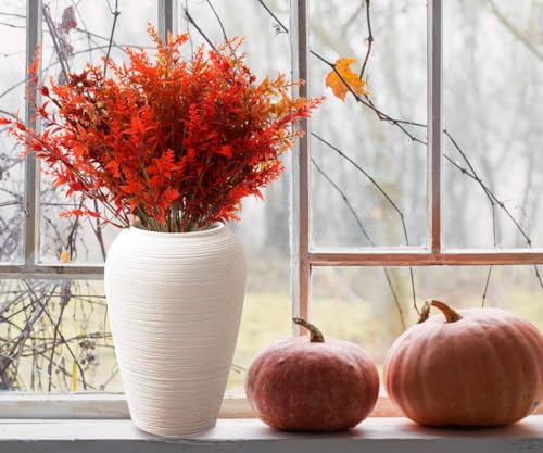 8 Bundles Artificial Fall Flowers No Fade Faux Autumn Plants,Fake Indoor Outdoor Greenery for Thanksgiving Christmas Wedding Party Home Garden Décor - Image 5
