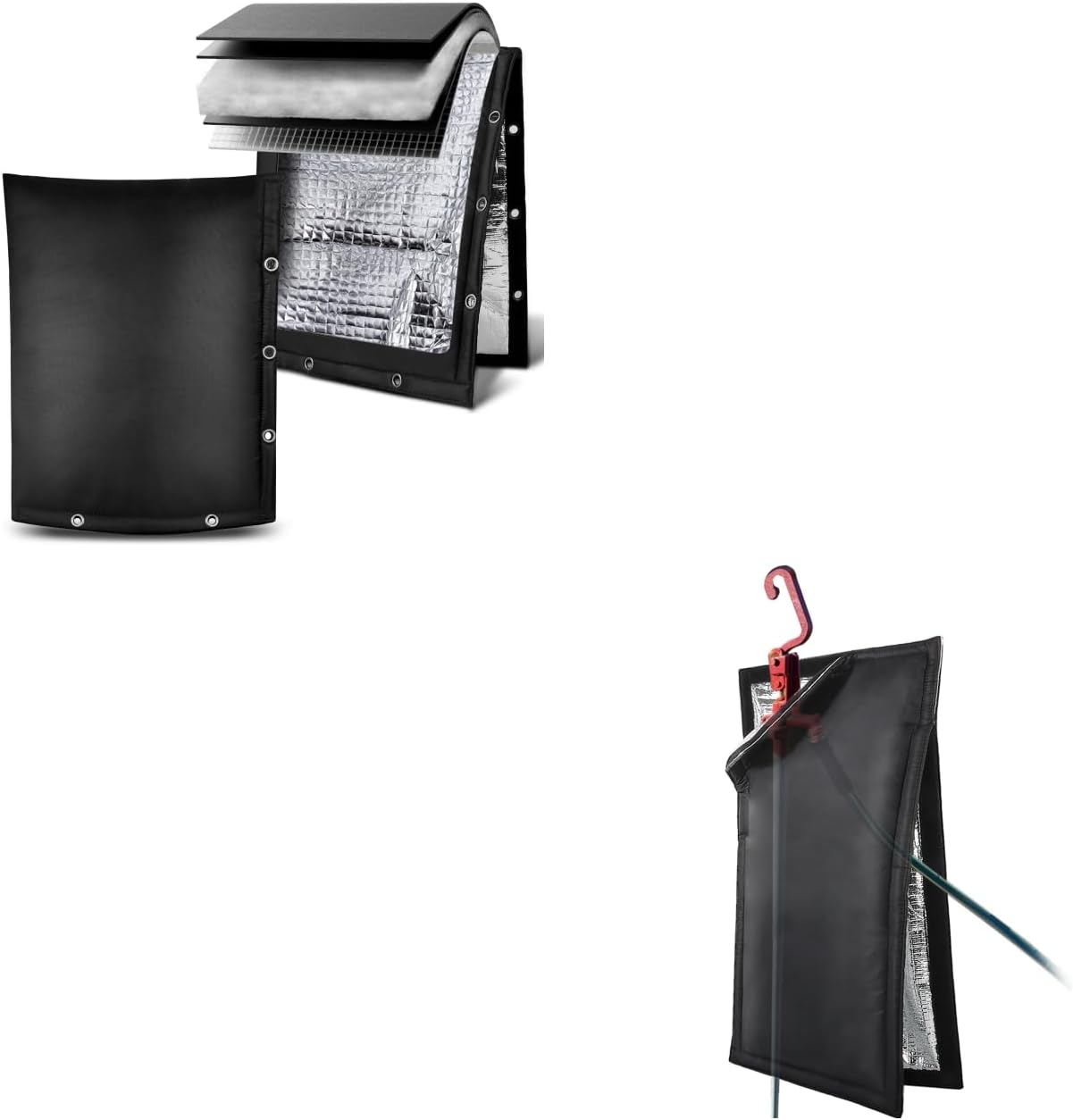 Backflow Insulation Cover 16''W x 20''H + Outdoor Faucet Cover 25”H x 13.5”W