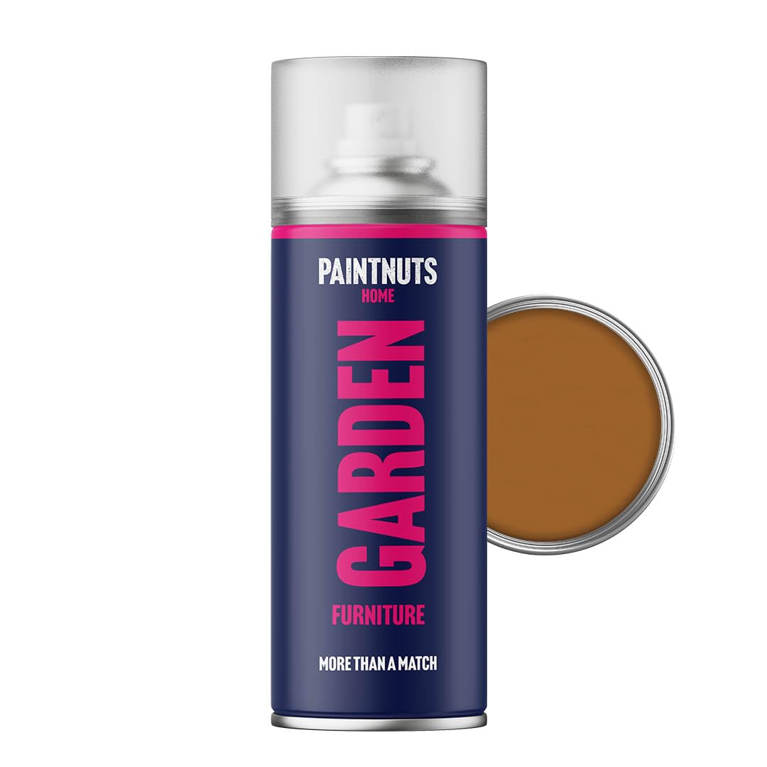 Paintnuts Ochre Brown Garden Furniture Paint - Ral-8001 - Gloss 400Ml Spray Can