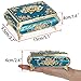 Hipiwe Metal Decorative Jewelry Box Vintage Treasure Chest Case Ornate Trinket Organizer Earrings Necklace Bracelet Storage Box Ring Holder Keepsake Box for Women