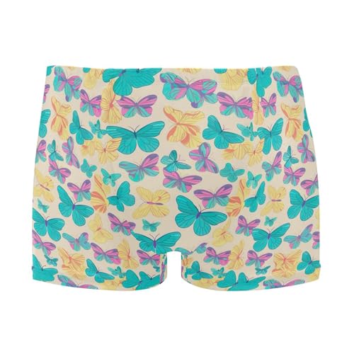 Butterfly Blue Mens Swim Trunk Swimwear Bathing Suit Swim Brief Square Leg Board Short S B0403412