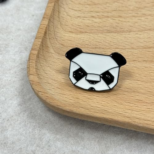 Image of Panda Brooch Artist Shiny Jewelry Art Student Graduation Souvenir Brooch Drip Oil Painted Enamel Pin Suitable for Hat Jacket Canvas Bag