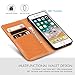 SHIELDON iPhone 8 Plus Case, iPhone 7 Plus Case, Genuine Leather iPhone 8 Plus Wallet Case Book Design with Flip Cover and Credit Card Slot Magnetic Closure Compatible with iPhone 7 Plus - Brown